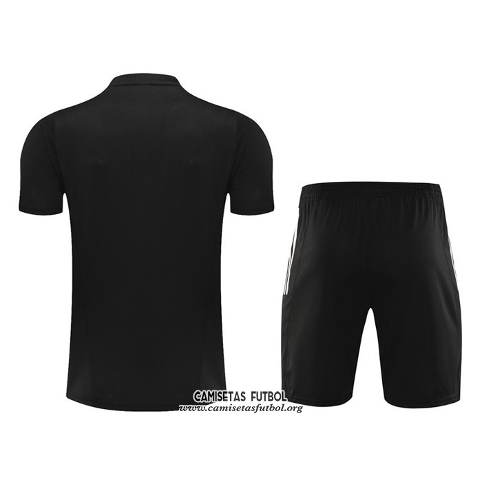Chandal del Real Madrid Manga Corta 2023/2024 Negro - Pantalon Corto